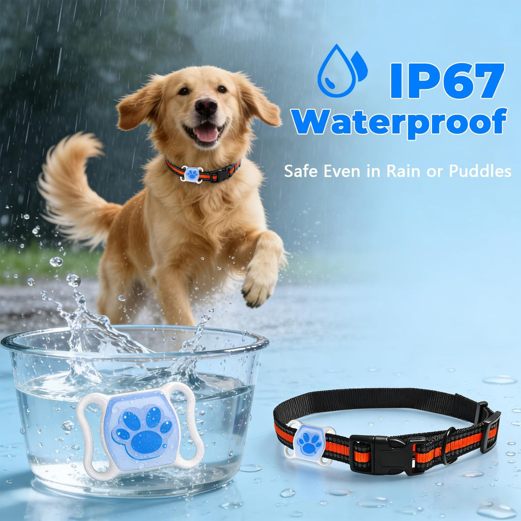 GPS Tracker for Dogs & Cats - No Monthly Fee, Waterproof Real-Time Tracking Collar for Pets, Kids,Luggage & Assets | 365-Day Battery Life | Ios & Android Compatible | Anti-Lost Device